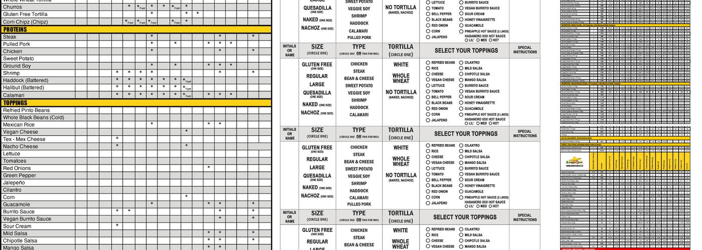 Burrito Boyz Menu