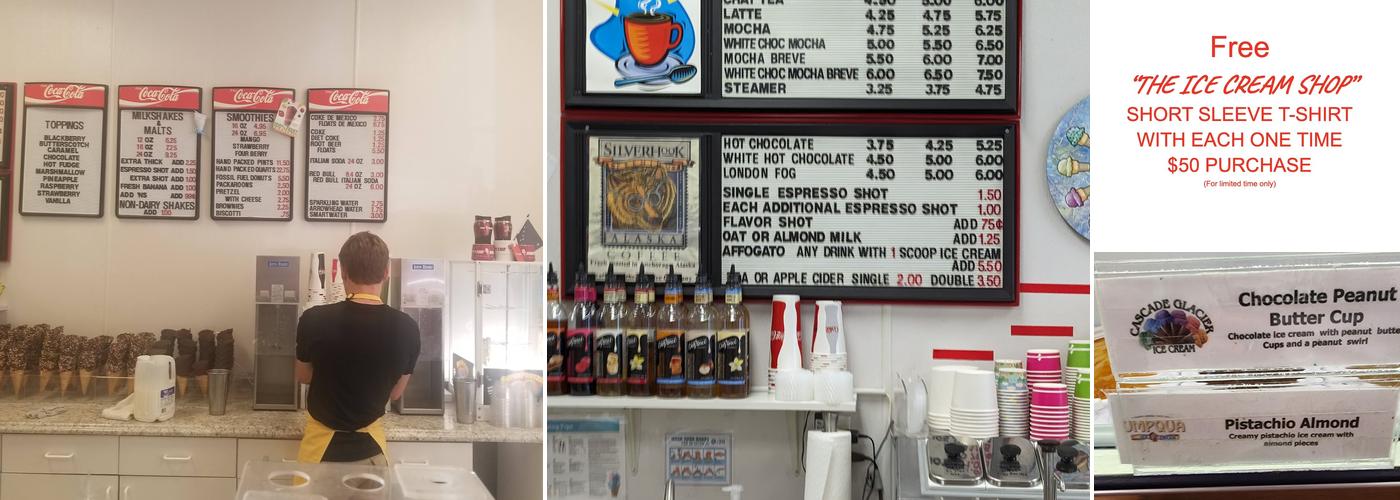 The Ice Cream Shop Menu