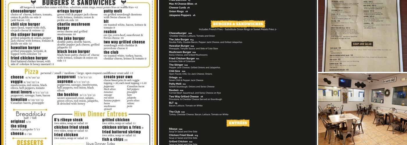 The Hive Restaurant Menu