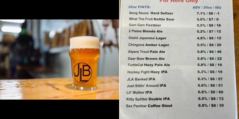 June Lake Brewing Menu