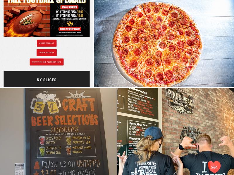 Parry's Sliceria & Taps Menu