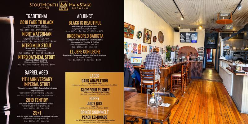 MainStage Brewing Menu