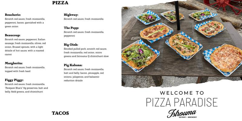 Istrouma Eatery and Brewery Menu