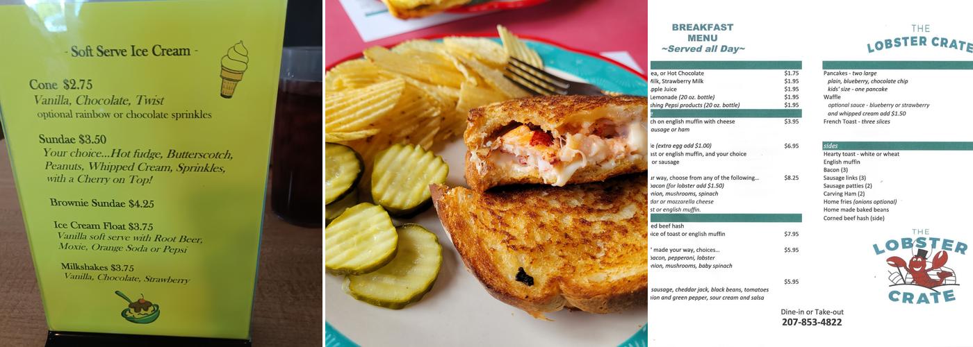 The Lobster Crate Menu