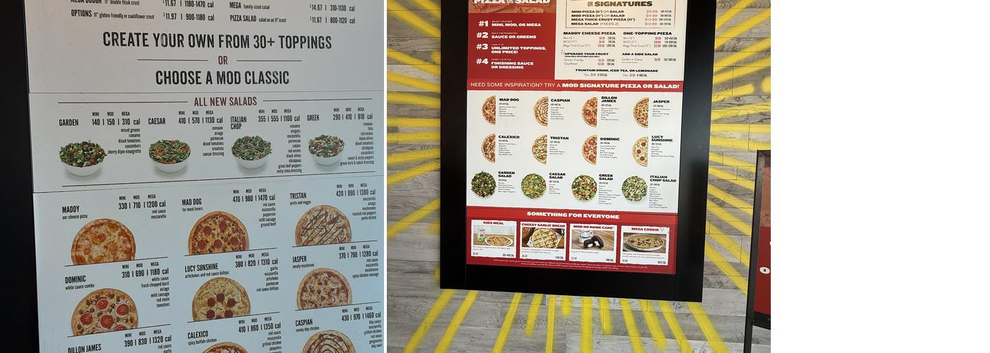 MOD Pizza Menu
