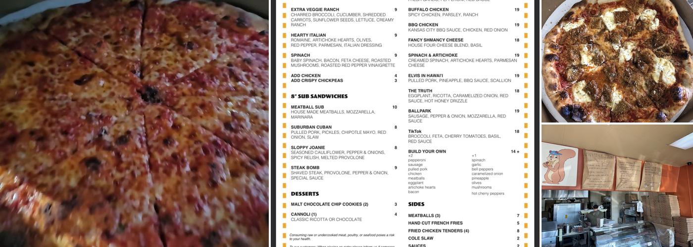 Joanie's Pizza Menu