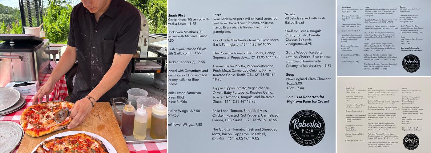 Roberto's Pizza Menu