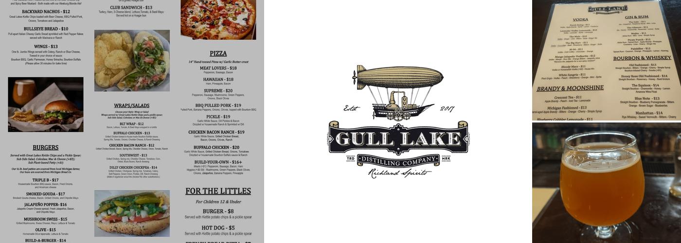 Gull Lake Distilling Company Menu