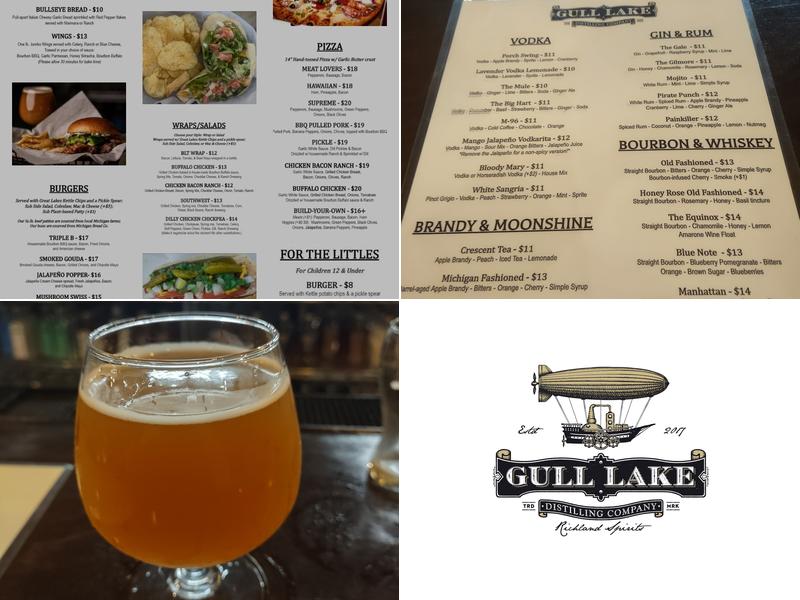 Gull Lake Distilling Company Menu