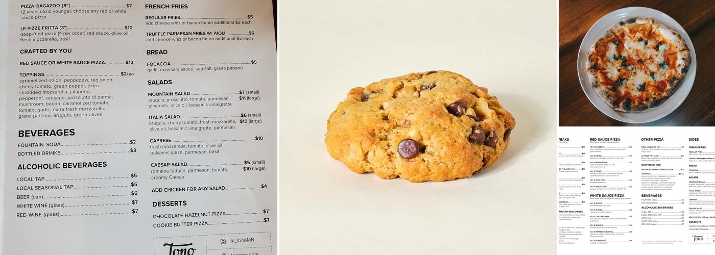 Tono Pizzeria + Cheesesteaks Menu