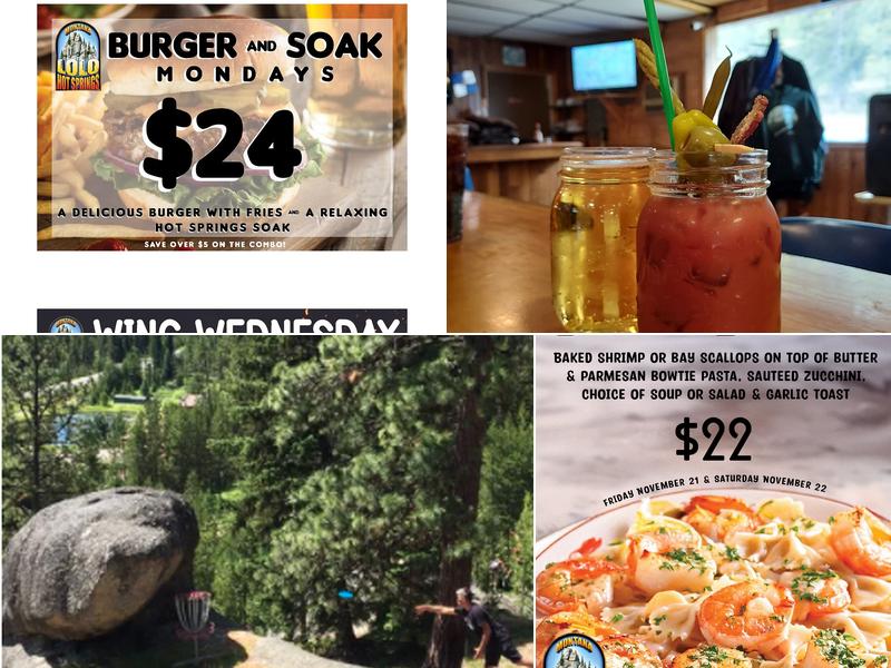 Lolo Hot Springs Pools Resort Menu