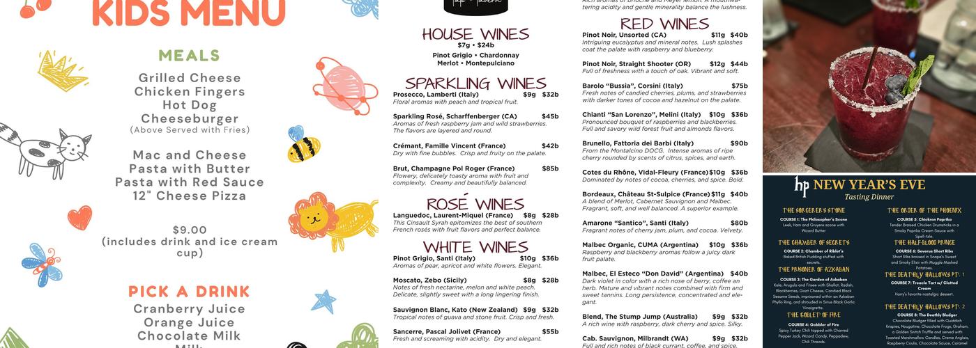 Farmhouse Tap + Tavern Menu