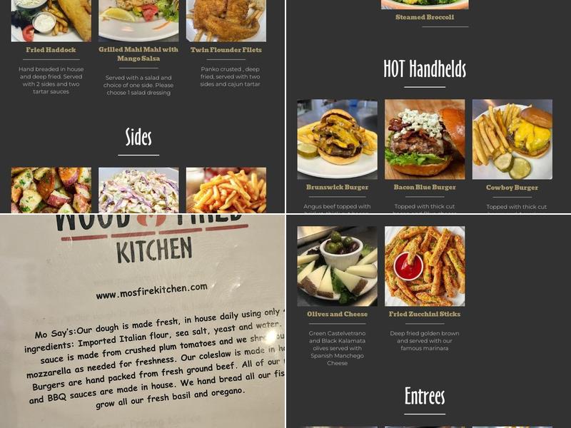 Mo's Wood fired Kitchen Menu