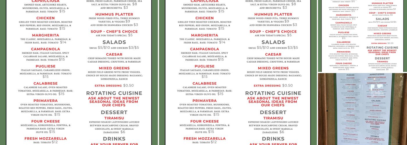 Community Fermentation Union Menu