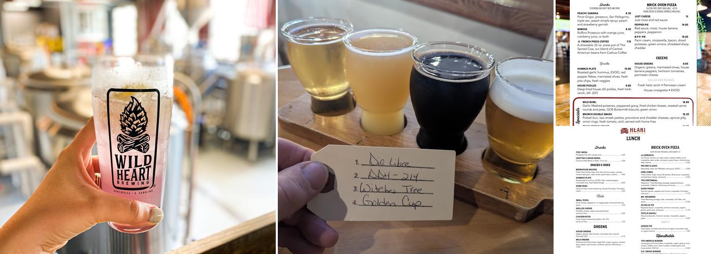 Wild Heart Brewing Company Menu