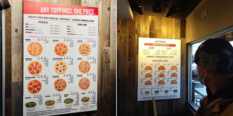 MOD Pizza Menu