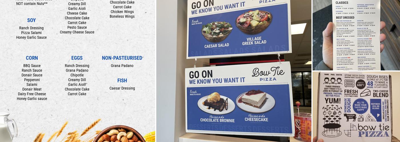 Bow Tie Pizza (Killarney) Menu