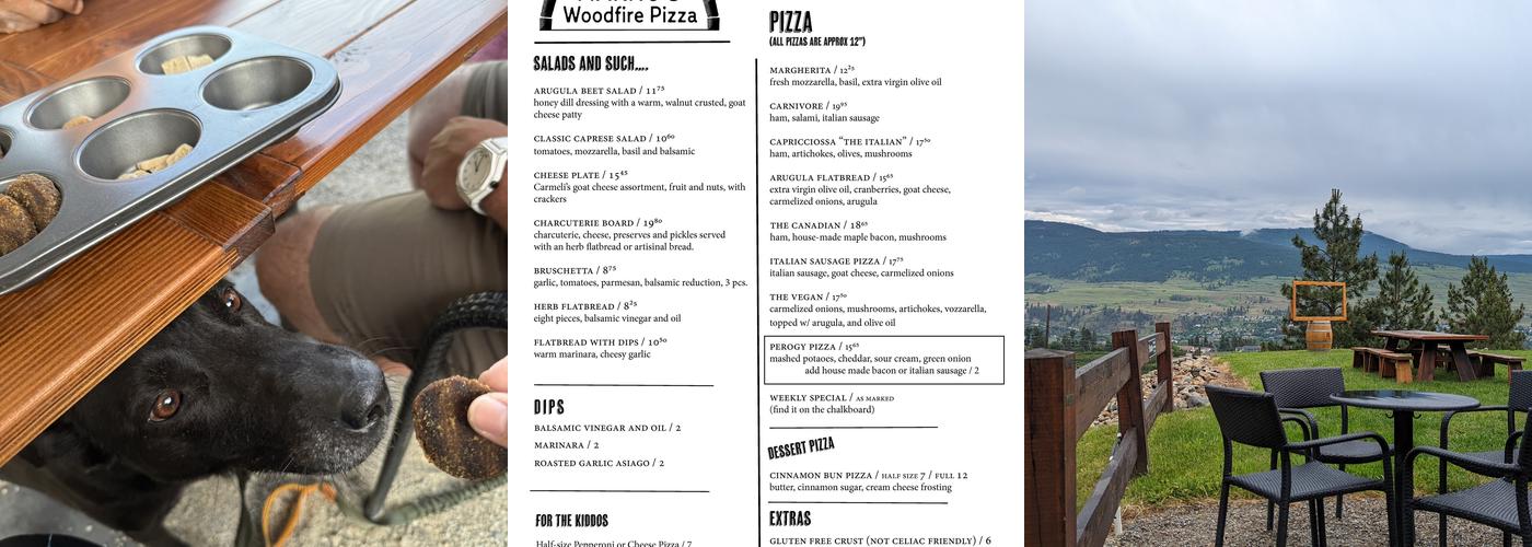 Blind Tiger Vineyards Menu