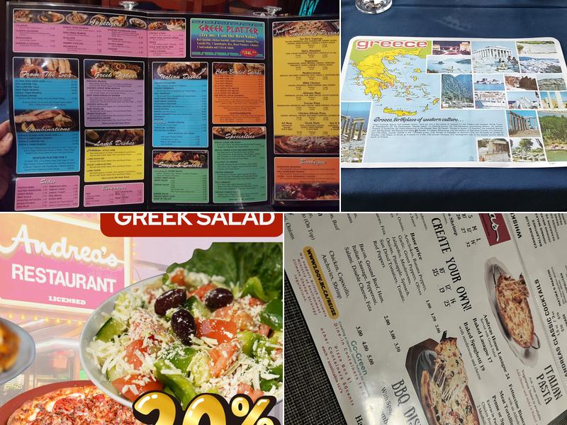 Andreas Restaurant Menu