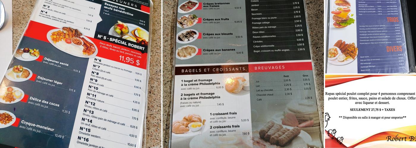 Restaurant Robert B B Q Menu