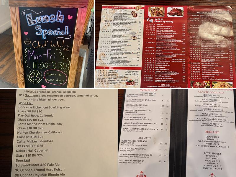 Chef Wu Menu