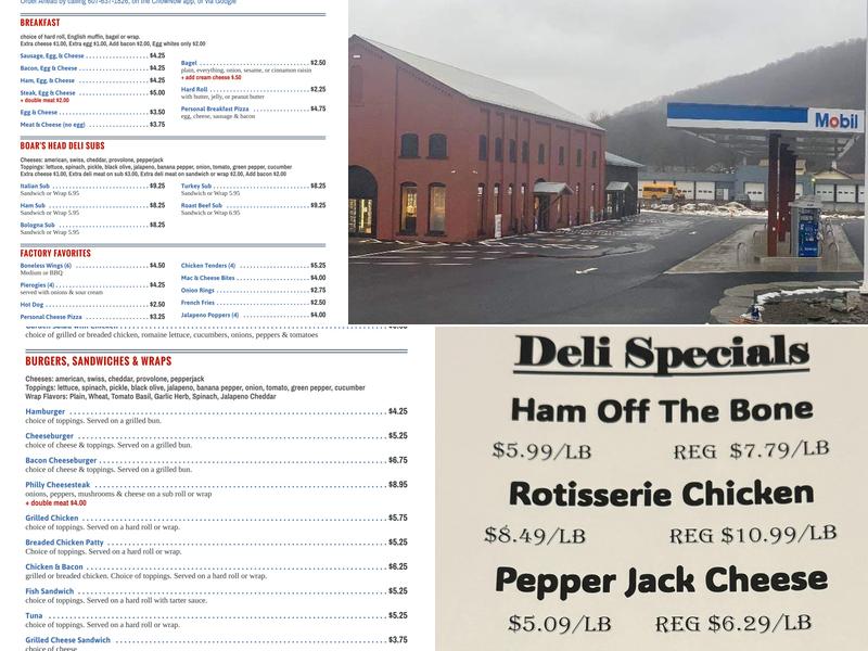 The Old Bat Factory Mobil Station Menu