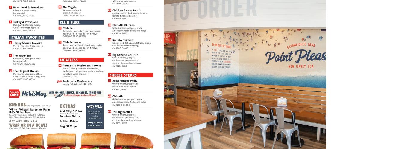 Jersey Mike's Subs Menu