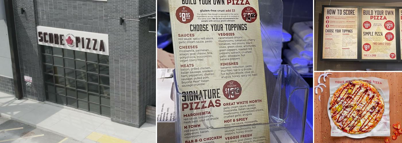 Score Pizza Menu