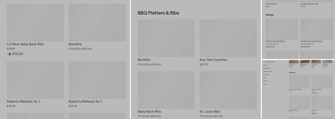 The Burger Experience Menu