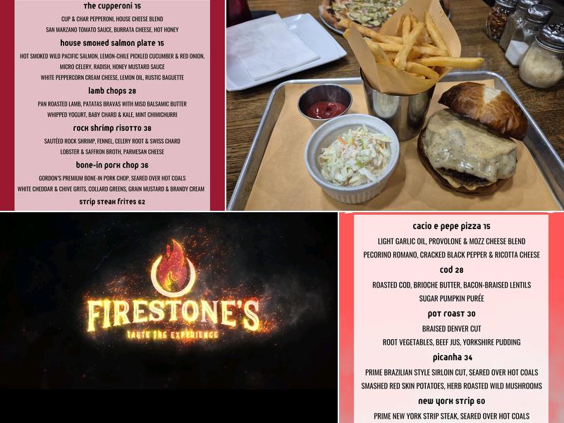 Firestone's Kitchen Menu