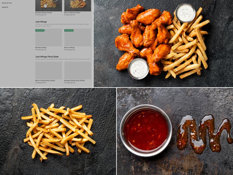 It's Just Wings Menu