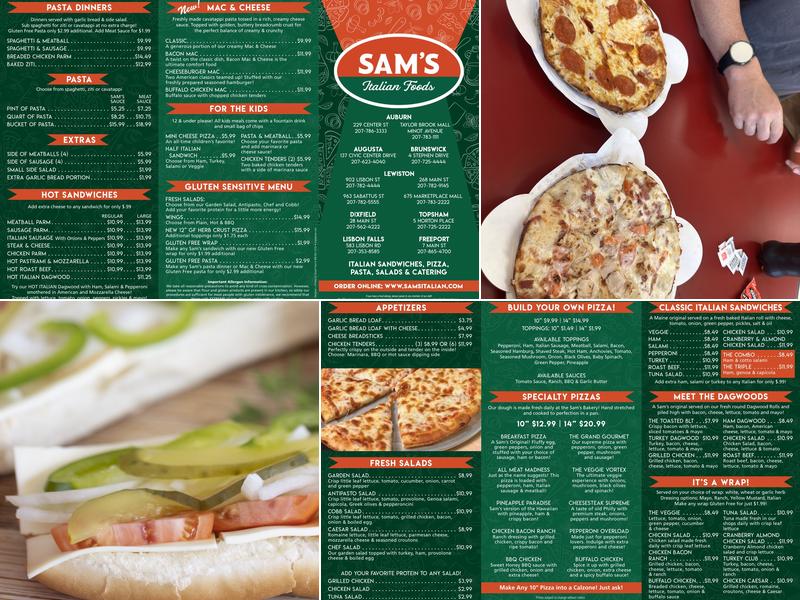 Sam’s Italian Foods Menu