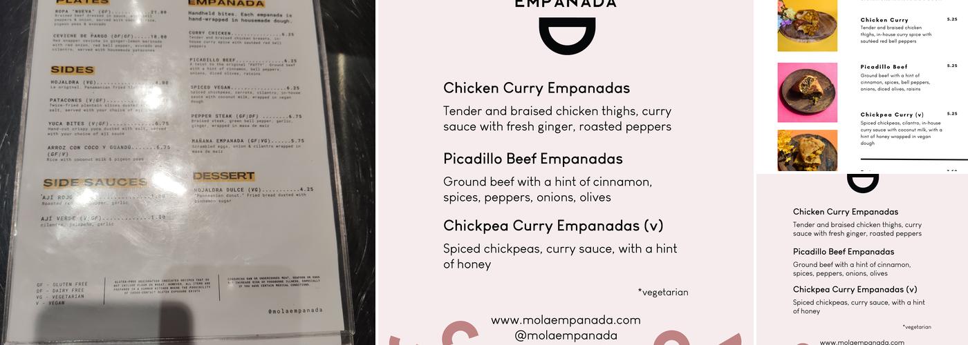 Mola Menu
