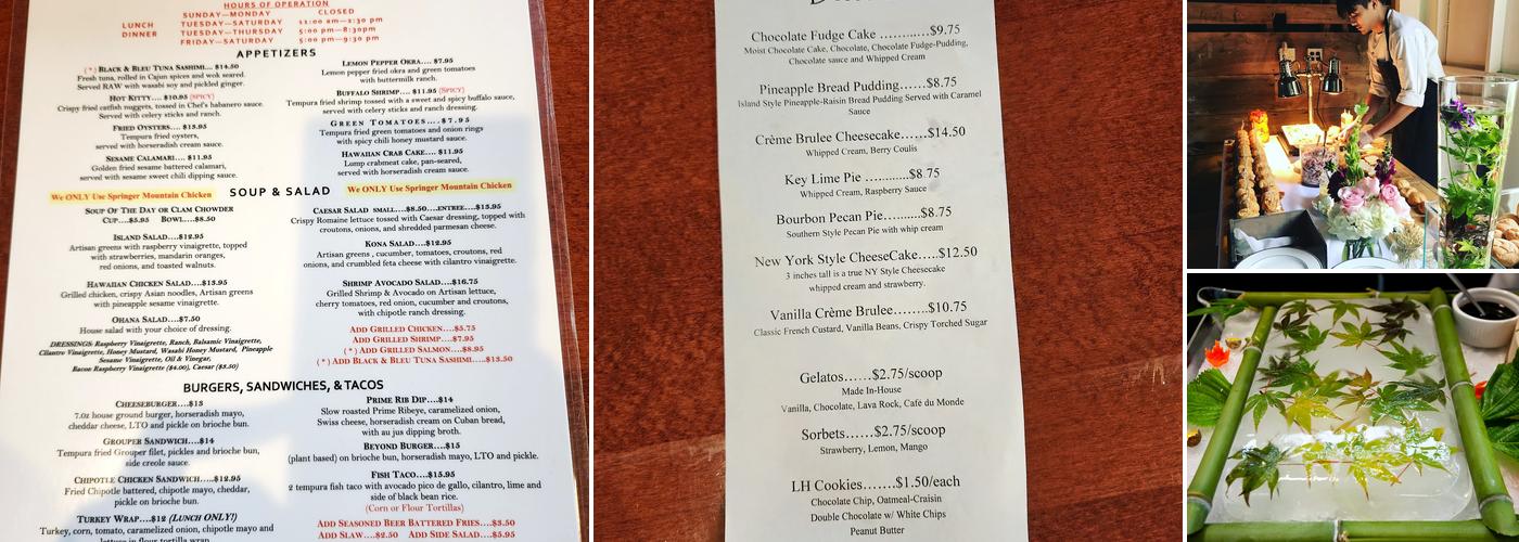 Little Hawaiian Seafood Grill & Bakery27Cedar Menu