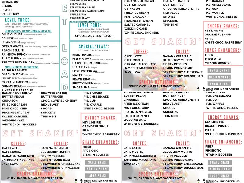 The Nutrition Spot Mexico Menu