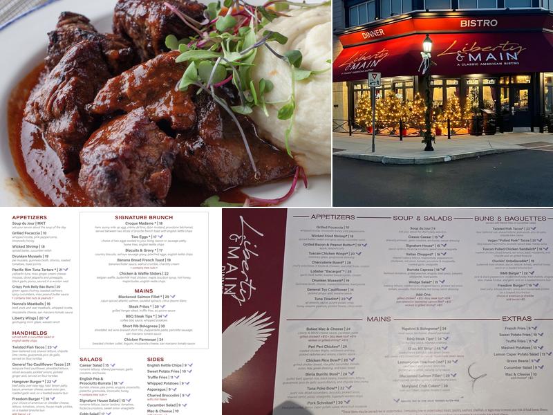 Liberty & MAIN Menu