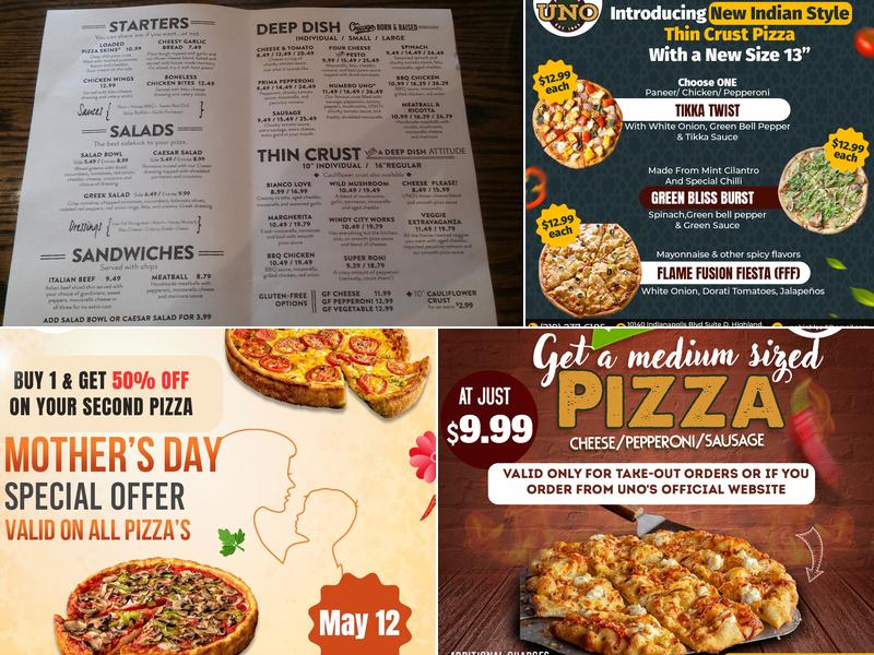 Pizzeria UNO Highland Menu