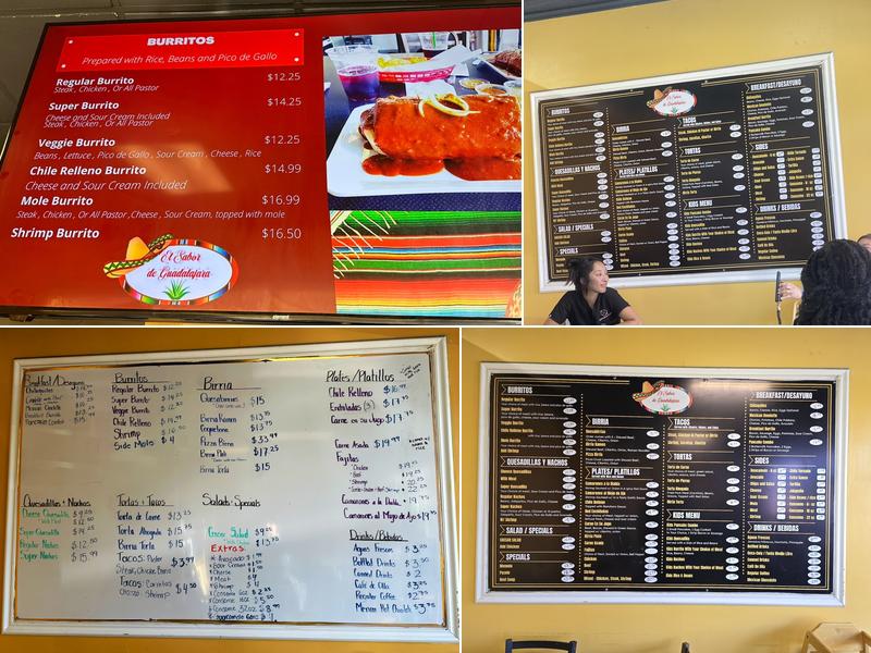 El Sabor De Guadalajara Menu