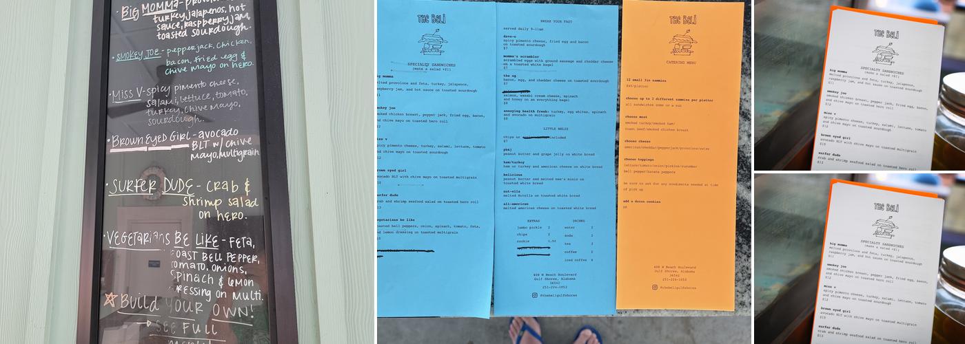 The Beli - The Original Beach Deli Menu