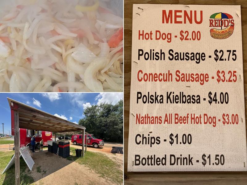 Redd’s Hot Dogs Menu