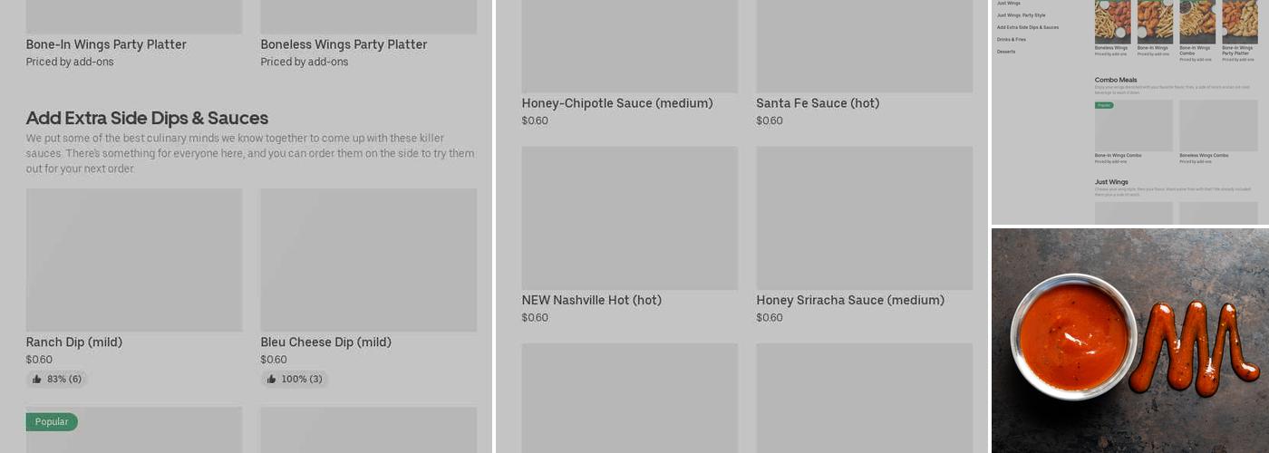 It's Just Wings Menu