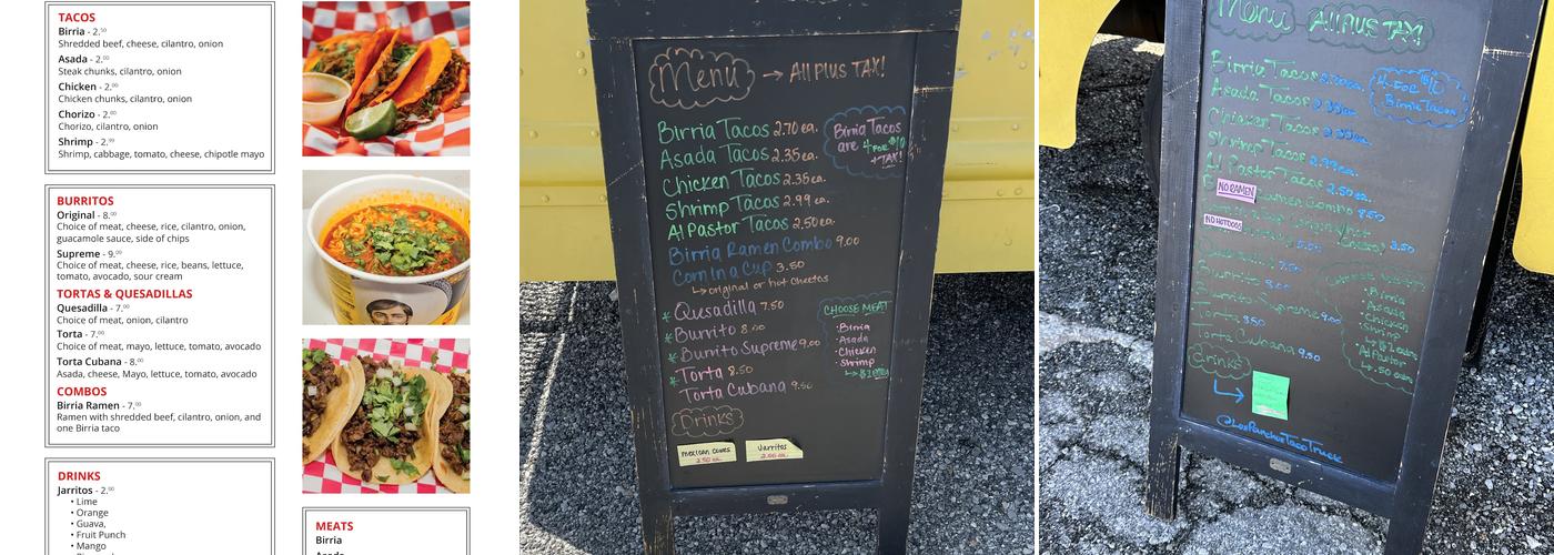 Los Panchos Taco Truck Menu