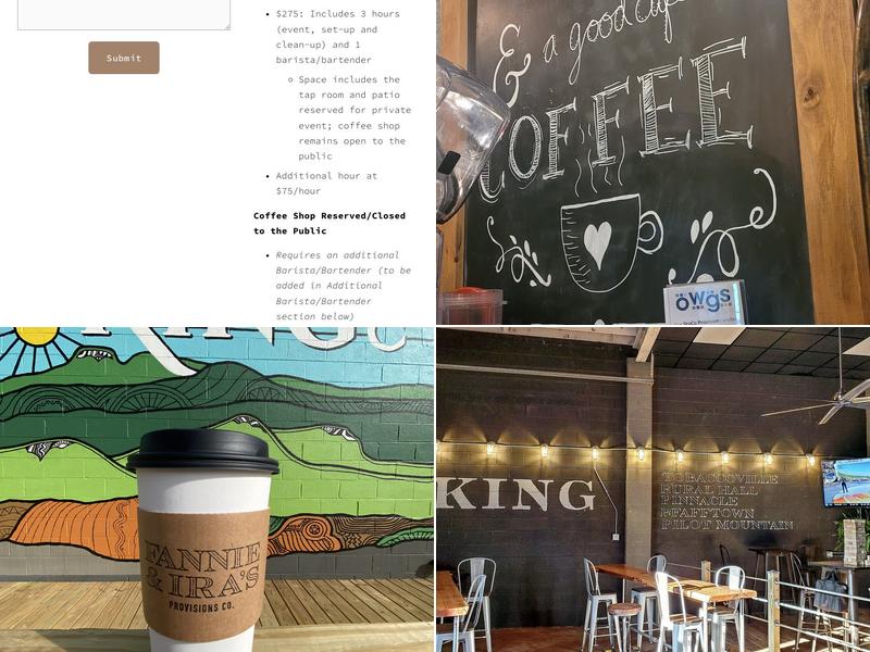 StoCo Provision Co. Menu