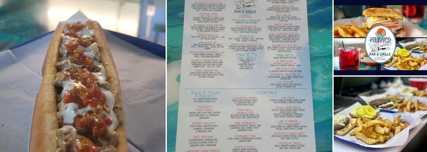 Foobar'd Bar and Grille Menu