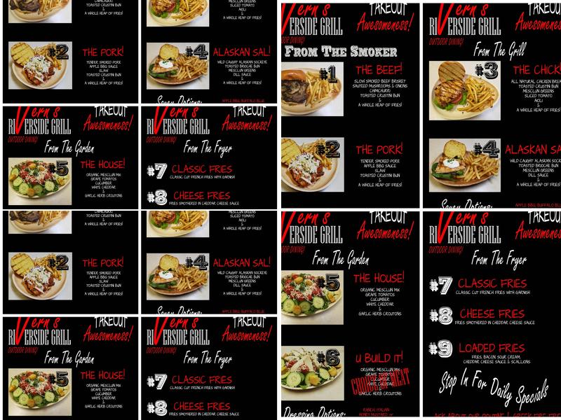 Vern's Riverside Grill Menu
