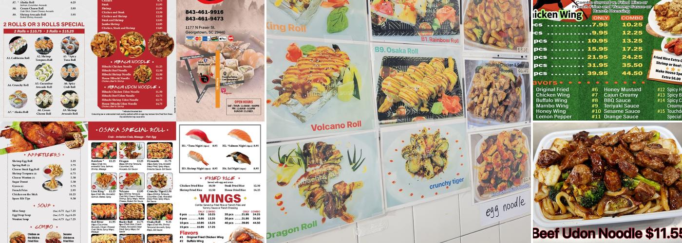 Osaka Hibachi and Sushi Menu