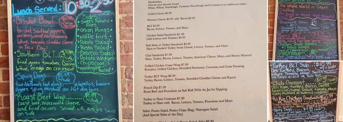 Rachel's Bakery and Cafe Menu