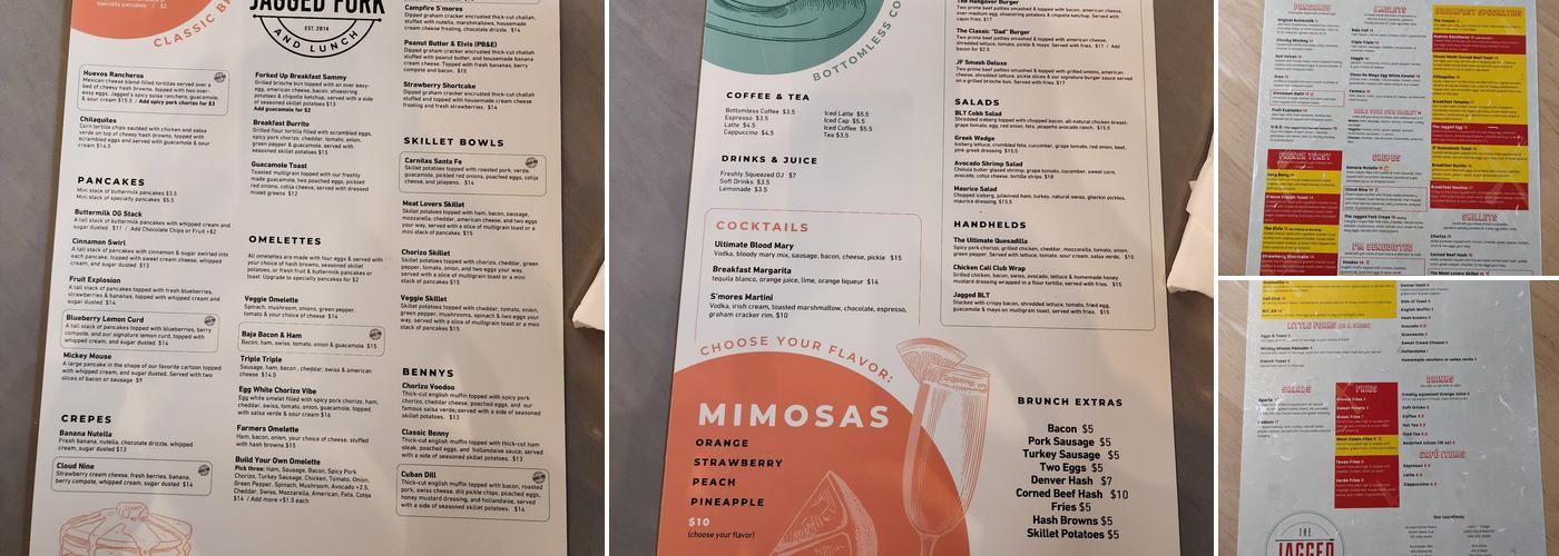 Jagged Fork Menu