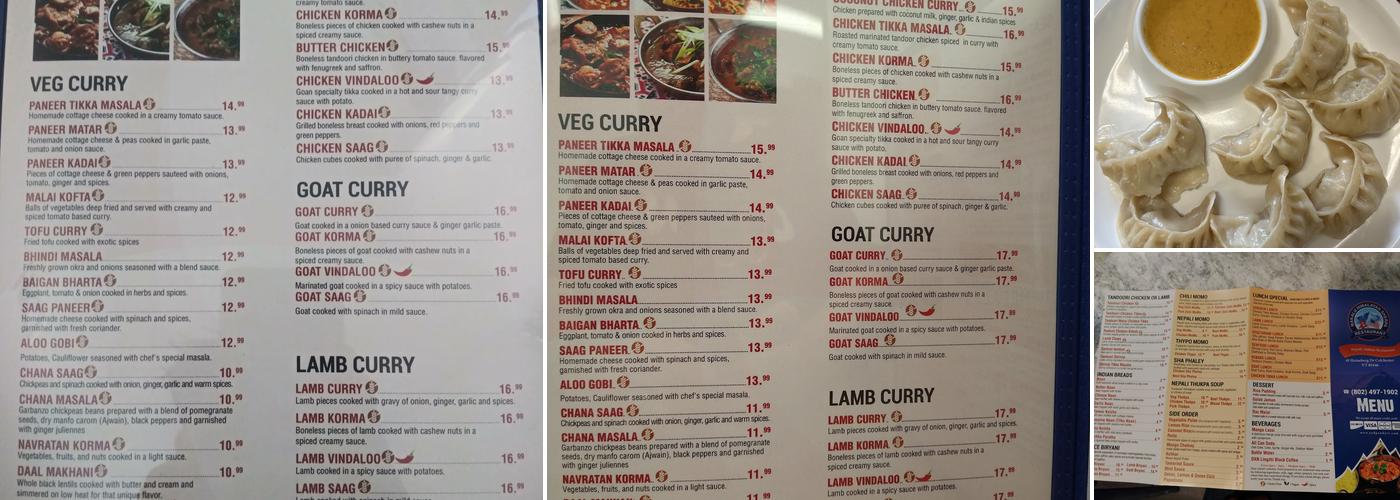 Makalu Himalayan Sherpa Restaurant Menu