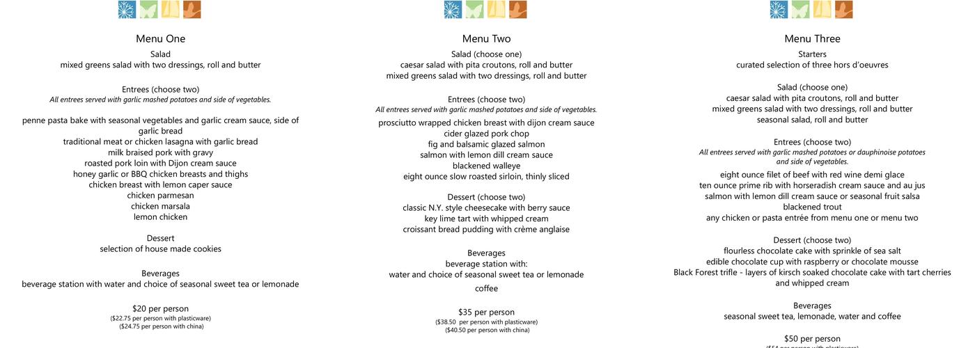 Seasons Kitchen Menu